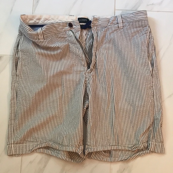 Men’s J Crew Seersucker Shorts- size 35 - Picture 2 of 5